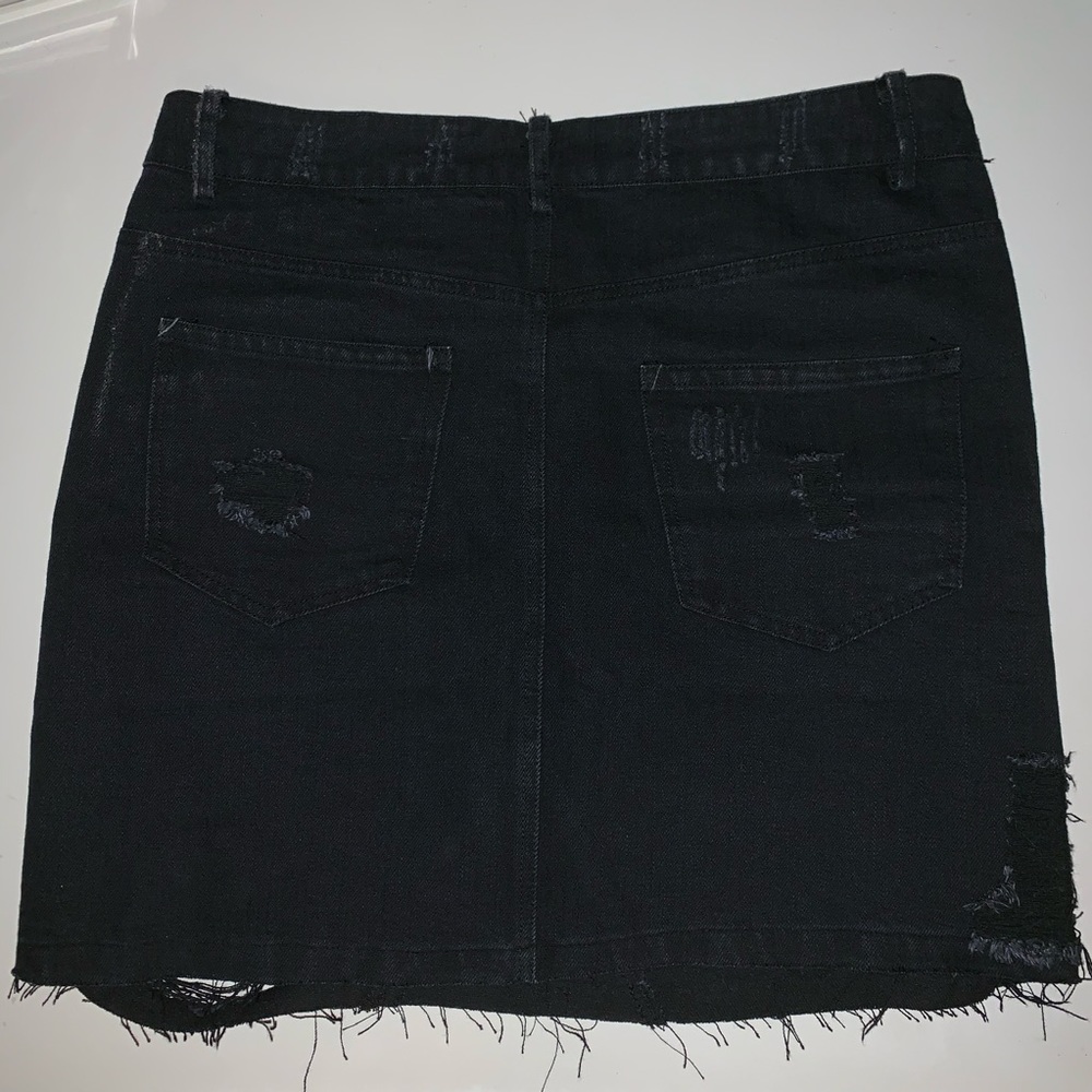 nasty gal black denim skirt - Picture 2 of 2